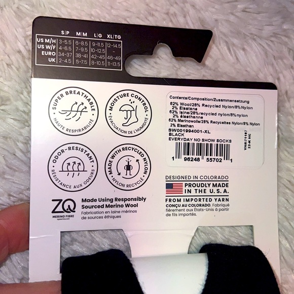 SMARTWOOL EVERYDAY MERINO WOOL ZERO CUSHION NO SHOWS - Picture 2 of 2